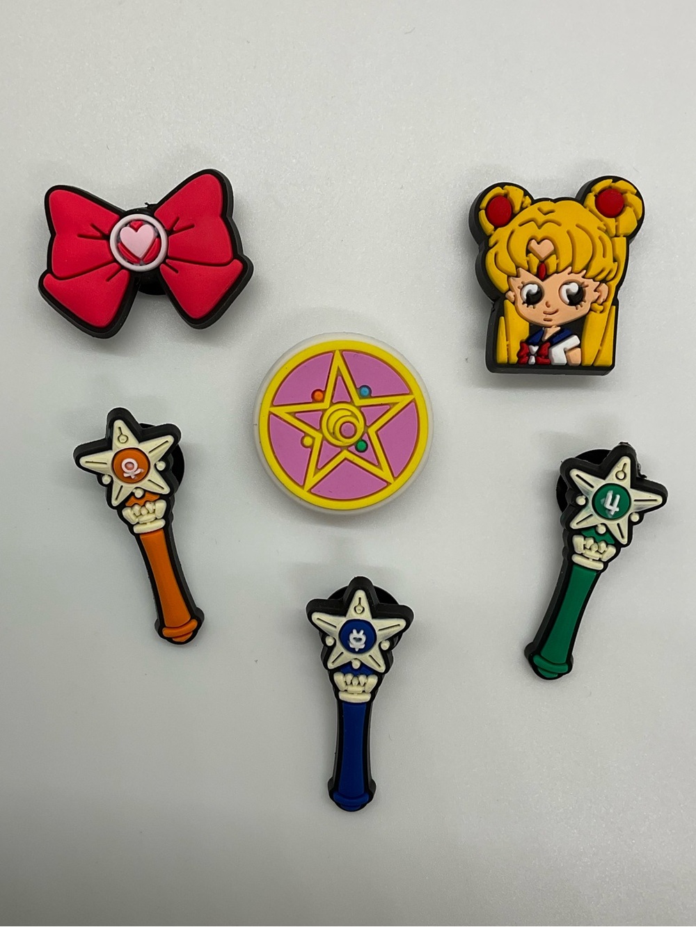 ANIME SAILOR MOON CROCS Rubber Shoe Charms - Set of 6